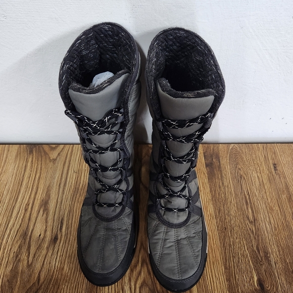 Sorel Whitney II Tall Lace Waterproof Like New Gray Boots Women's Size 10 - Picture 6 of 15